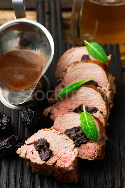 Carne de porc concentra cină prânz masă condimente Imagine de stoc © zoryanchik