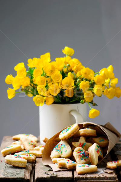 Sour cream fast  cookies..style vintage Stock photo © zoryanchik
