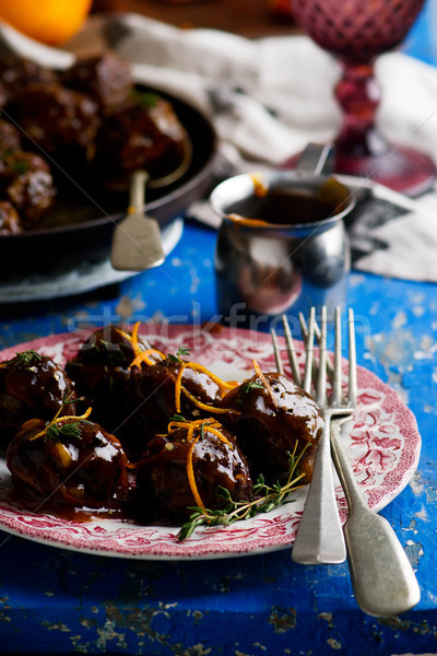 Duck Meatballs a L Stock photo © zoryanchik