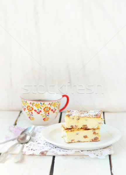 homemade cottage pudding Stock photo © zoryanchik