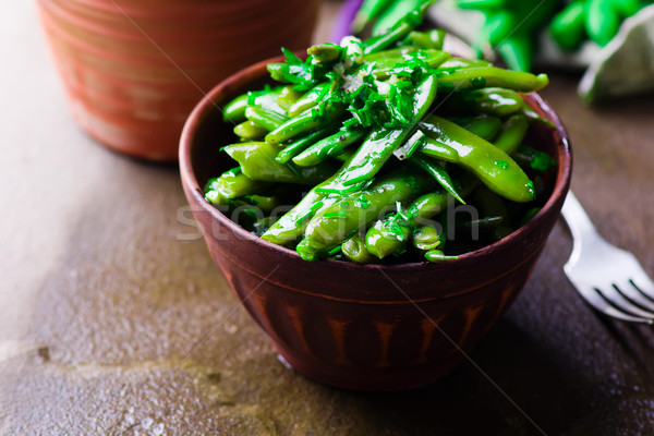 the Georgian salad from green beans  Stock photo © zoryanchik