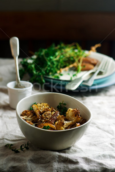 Blumenkohl Gemüse Essen Datum gesunden Stock foto © zoryanchik