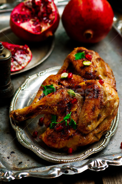 Persian Honey Glazed Chicken and Jeweled Rice Stock photo © zoryanchik