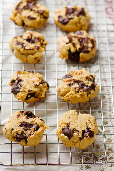 Stock foto: Haferflocken · Cookies · Schokolade · selektiven · Fokus · Essen · Hintergrund