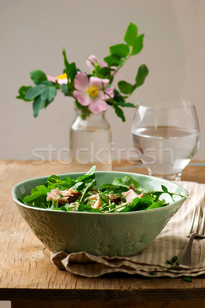 mackerel ,new potato and arugula salad. Stock photo © zoryanchik