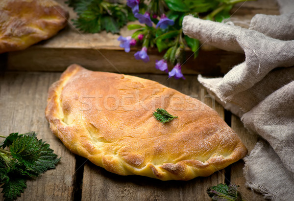 calzone with ricotta  and  nettle Stock photo © zoryanchik