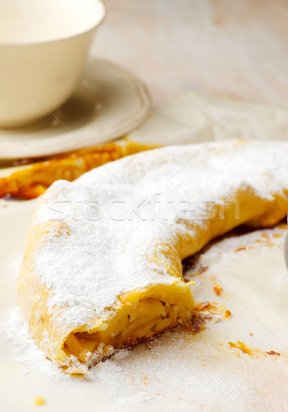 Apples cottage cheese strudel .selective focus.  Stock photo © zoryanchik