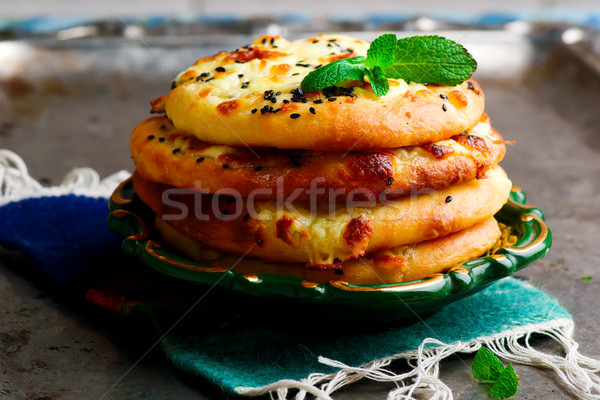 Arab Brot Käse Fleisch Gemüse Stil Stock foto © zoryanchik