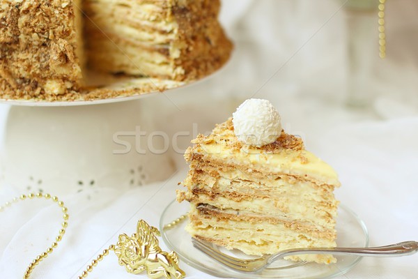 New Year's pie ' a napoleon '  Stock photo © zoryanchik