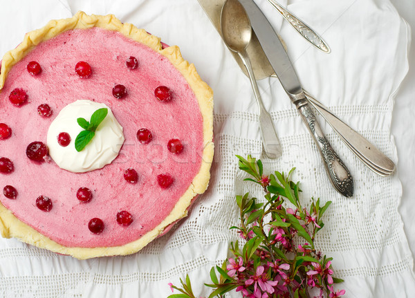 Canneberges tarte mise au point sélective style vintage gâteau [[stock_photo]] © zoryanchik