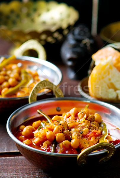 chick-pea stewed with haricot and a tomato on Lebanese  Stock photo © zoryanchik