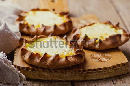 Hagyományos orosz krumpli pite rozs stílus Stock fotó © zoryanchik