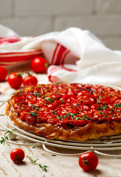 tomato tarte tatin.style rustic. Stock photo © zoryanchik
