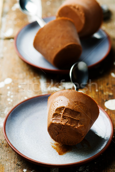 homemade chocolate  ice cream Stock photo © zoryanchik