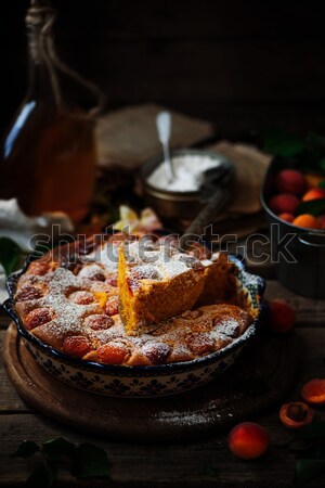 Cytryny blood orange pieczony kurczak żywności kuchnia gotować Zdjęcia stock © zoryanchik