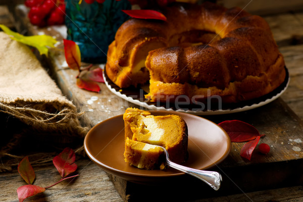 Pumpkin Cream Cheese Bundt Cake Stock photo © zoryanchik