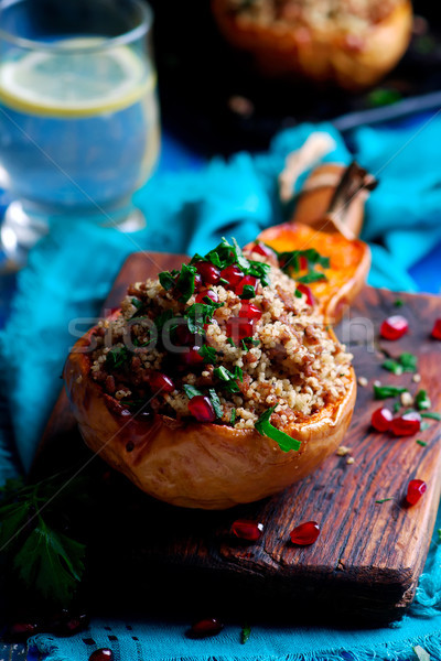 Umplut dovleac concentra cuscus alimente cină Imagine de stoc © zoryanchik
