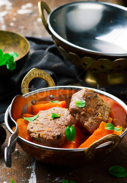 Pork Tenderloin and Sweet Potatoes. Stock photo © zoryanchik