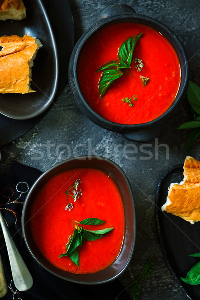 Stockfoto: Peper · tomatensoep · veganistisch · voedsel