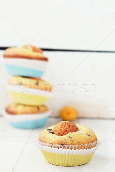 Abricot muffins fruits fête anniversaire [[stock_photo]] © zoryanchik