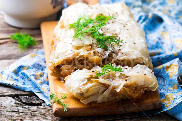 German Cabbage and bacon roll. .selective focus.  Stock photo © zoryanchik