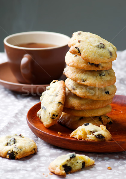 Stock photo: cornmeal chocolate chunk cookies raisins