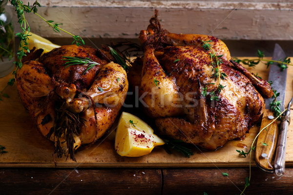 Сток-фото: жаркое · из · курицы · лимона · чеснока · продовольствие · обеда · приготовления