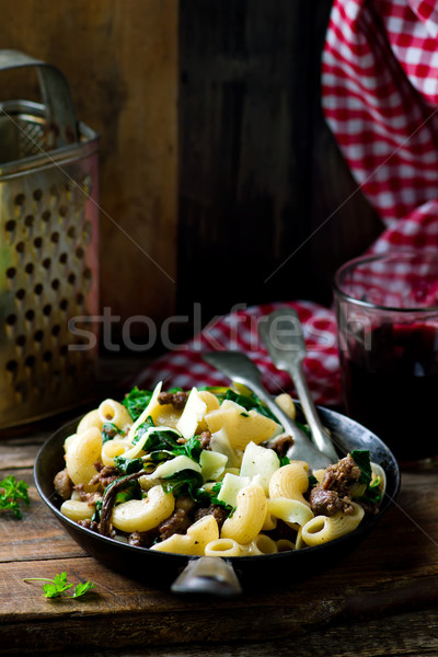 pasta with swiss chard Stock photo © zoryanchik