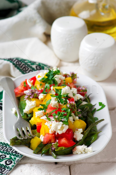 Stockfoto: Groene · bonen · Grieks · focus · diner · lunch · vers