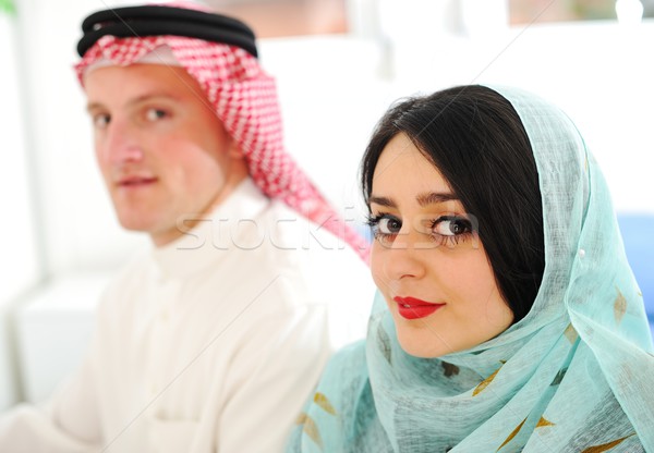 Arabic couple, wife and husband Stock photo © zurijeta
