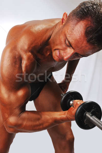 Stock fotó: Dolgozik · bicepsz · férfi · szexi · sport · test