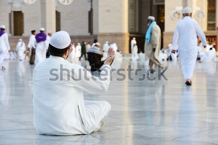 Muslim man visiting the holy places Stock photo © zurijeta