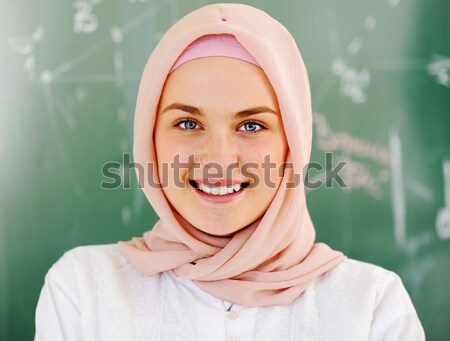 Souriant chapeau permanent classe sourire [[stock_photo]] © zurijeta