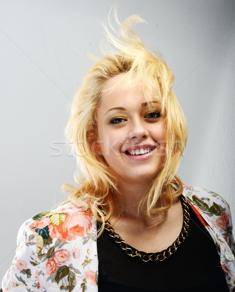 Girl posing for portraits in studio Stock photo © zurijeta