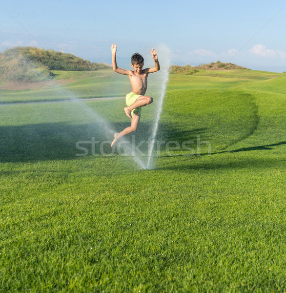 The best summer holiday vacation for splashing sprinkle water Stock photo © zurijeta