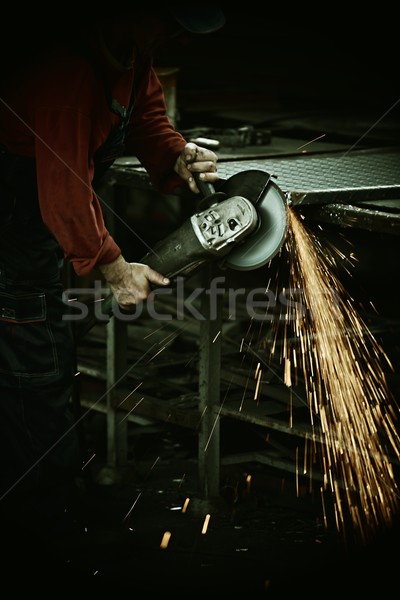работник железной профессиональных инструментом промышленных Сток-фото © zurijeta