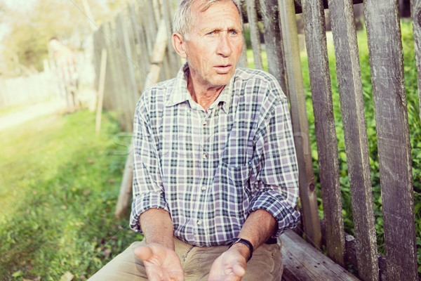 Portrait of senior man outdoors Stock photo © zurijeta