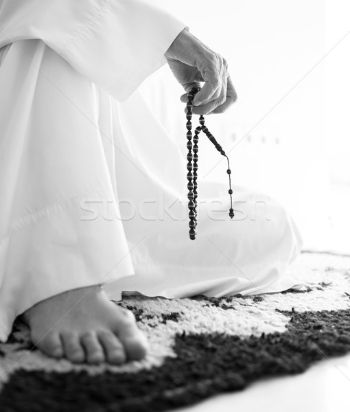 Elderly Muslim Arabic man praying Stock photo © zurijeta