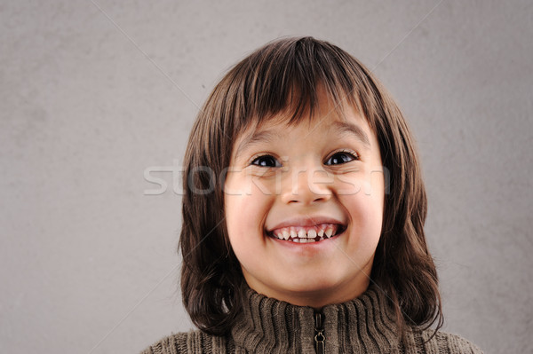 Colegial inteligente nino año edad expresiones faciales Foto stock © zurijeta