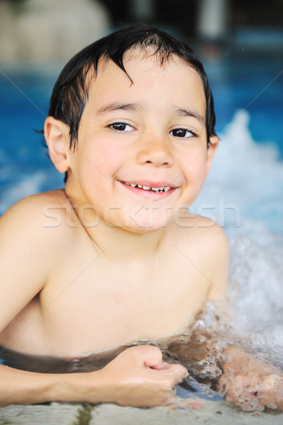 Foto stock: Verano · natación · actividades · feliz · ninos · piscina