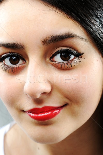 Beauty brunette female portrait Stock photo © zurijeta