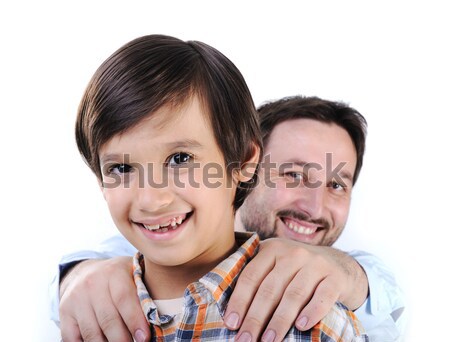 Foto d'archivio: Figlio · di · padre · giovani · famiglia · sorriso · bambino · sfondo