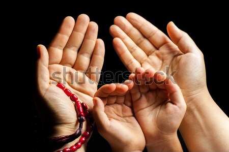 Rugăciune predare copil adult împreună familie Imagine de stoc © zurijeta