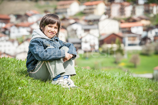 Enfants belle printemps vacances idyllique alpes [[stock_photo]] © zurijeta