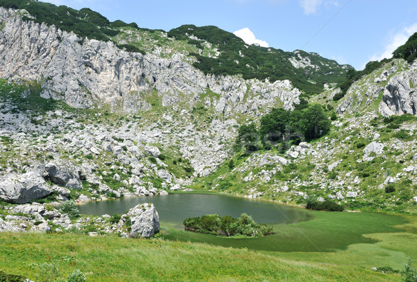 Lake on the top of mountain hills Stock photo © zurijeta