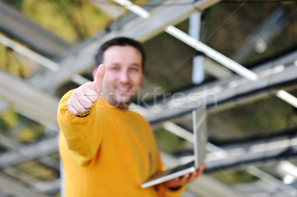 Happy engineer working Stock photo © zurijeta