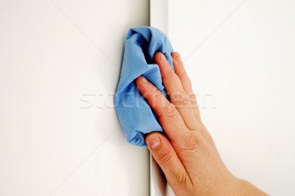 Female hand cleaning surface Stock photo © zurijeta