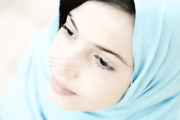 Little adorable girl (high key) Stock photo © zurijeta