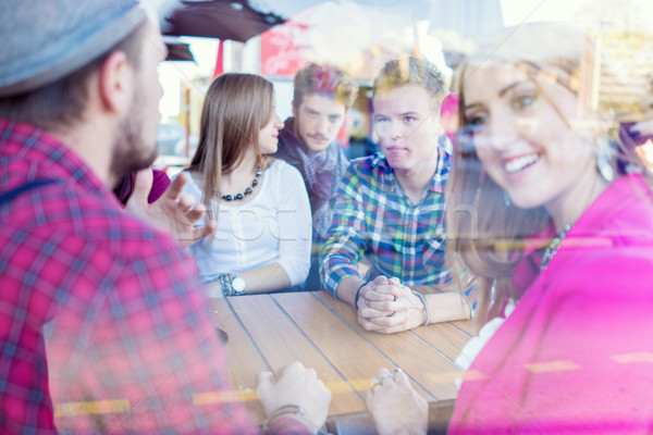 Stockfoto: Authentiek · afbeelding · jonge · echte · mensen · goede · tijd