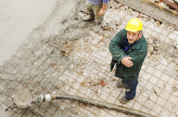Stock photo: Working with cement outdoor